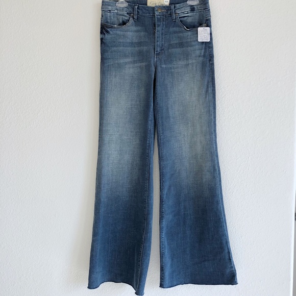 Free People Denim - Free People High Waist Wide Leg Flare Boho Jeans
